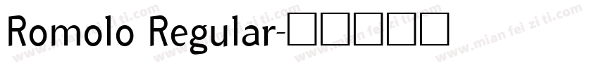 Romolo Regular字体转换